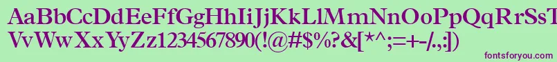 TerminussskSemibold Font – Purple Fonts on Green Background