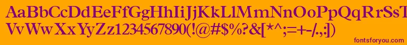 TerminussskSemibold-fontti – violetit fontit oranssilla taustalla