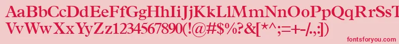 TerminussskSemibold-fontti – punaiset fontit vaaleanpunaisella taustalla