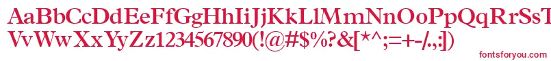TerminussskSemibold-Schriftart – Rote Schriften auf weißem Hintergrund