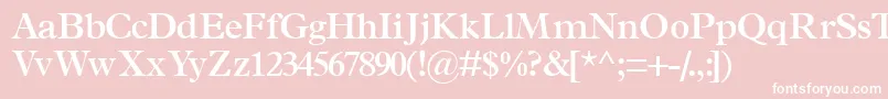 TerminussskSemibold-fontti – valkoiset fontit vaaleanpunaisella taustalla