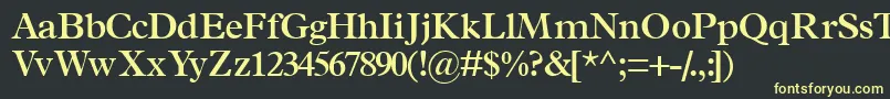 TerminussskSemibold-fontti – keltaiset fontit mustalla taustalla