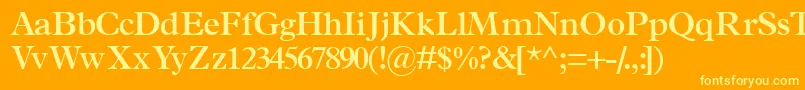 Шрифт TerminussskSemibold – жёлтые шрифты на оранжевом фоне