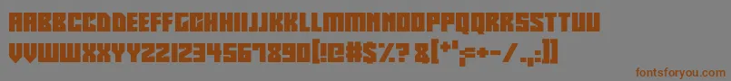 Robotronics Font – Brown Fonts on Gray Background