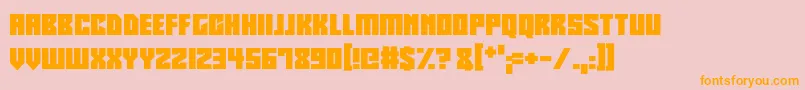 Robotronics Font – Orange Fonts on Pink Background