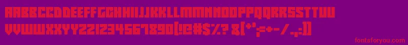 Robotronics Font – Red Fonts on Purple Background