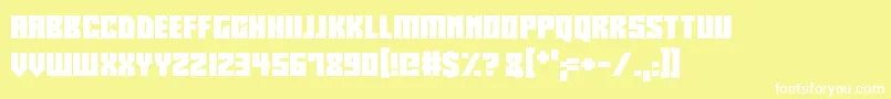 Robotronics Font – White Fonts on Yellow Background