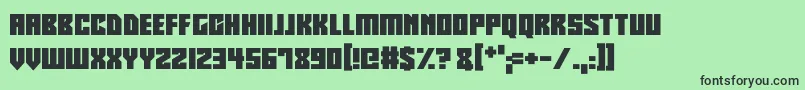 Robotronics Font – Black Fonts on Green Background