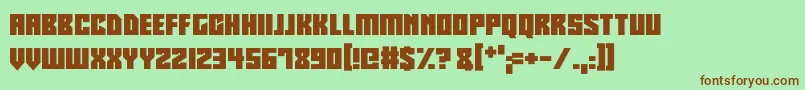 Robotronics Font – Brown Fonts on Green Background