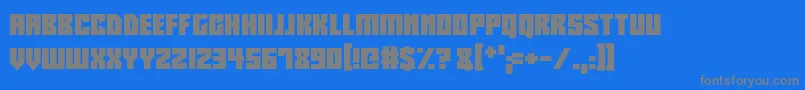 Robotronics Font – Gray Fonts on Blue Background