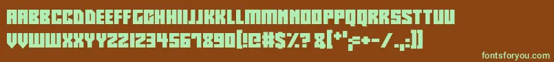 Robotronics Font – Green Fonts on Brown Background