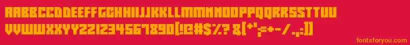 Robotronics Font – Orange Fonts on Red Background