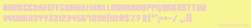 Robotronics-fontti – vaaleanpunaiset fontit keltaisella taustalla