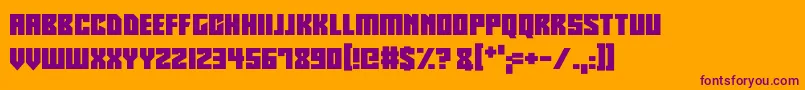 Robotronics Font – Purple Fonts on Orange Background