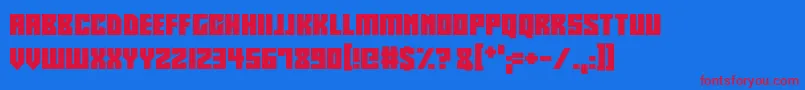 Robotronics Font – Red Fonts on Blue Background