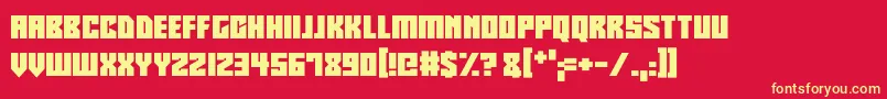 Robotronics Font – Yellow Fonts on Red Background