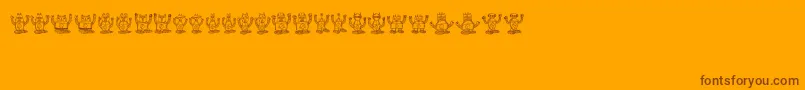 Robotter Font – Brown Fonts on Orange Background