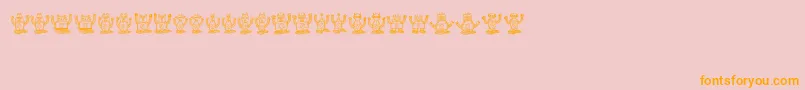 fuente Robotter – Fuentes Naranjas Sobre Fondo Rosa