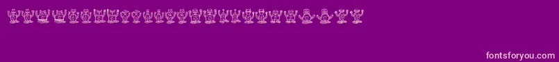 Police Robotter – polices roses sur fond violet