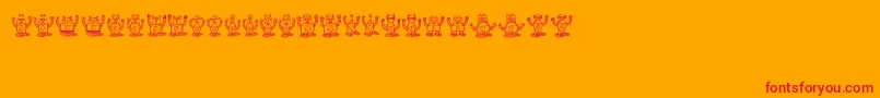 Robotter Font – Red Fonts on Orange Background