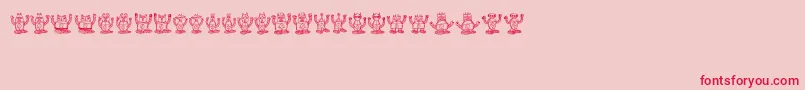 Robotter Font – Red Fonts on Pink Background
