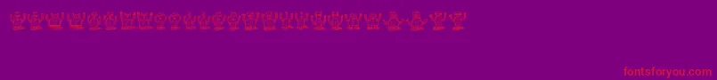 Robotter Font – Red Fonts on Purple Background