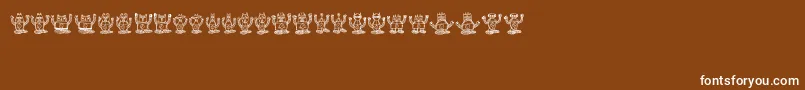 Robotter Font – White Fonts on Brown Background