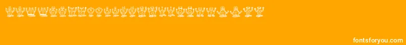 Шрифт Robotter – белые шрифты на оранжевом фоне