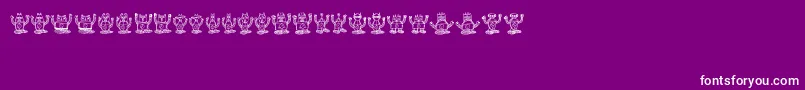 Robotter Font – White Fonts on Purple Background