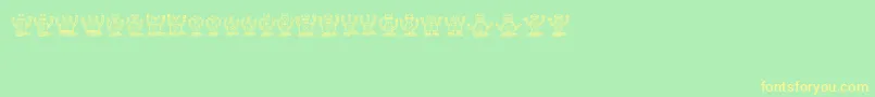 Robotter Font – Yellow Fonts on Green Background