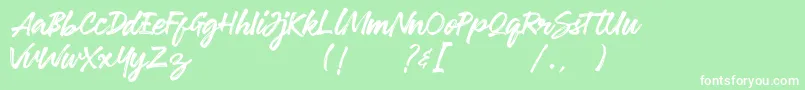 Robusta Demo Font – White Fonts on Green Background