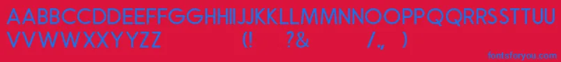 Weitere Informationen zur Robusta Sans Demo-Schriftart Robusta Sans Demo-Schriftart – Blaue Schriften auf rotem Hintergrund