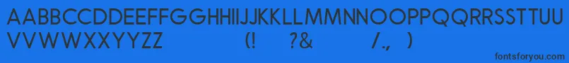 Robusta Sans Demo Font – Black Fonts on Blue Background