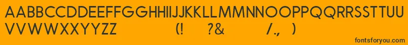 Шрифт Robusta Sans Demo – чёрные шрифты на оранжевом фоне