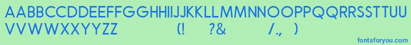 Robusta Sans Demo Font – Blue Fonts on Green Background
