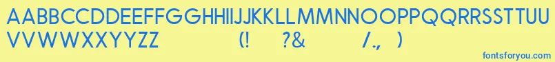 Robusta Sans Demo Font – Blue Fonts on Yellow Background