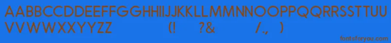 Robusta Sans Demo Font – Brown Fonts on Blue Background