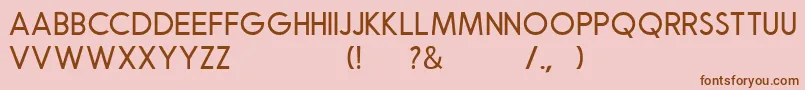 Robusta Sans Demo Font – Brown Fonts on Pink Background