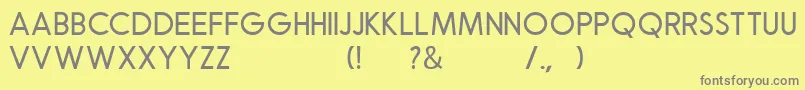 Robusta Sans Demo Font – Gray Fonts on Yellow Background