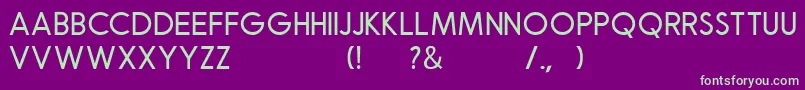 Robusta Sans Demo Font – Green Fonts on Purple Background