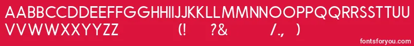 フォントRobusta Sans Demo – 赤い背景に白い文字