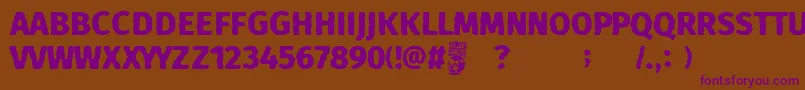 Roca de Escama Font – Purple Fonts on Brown Background