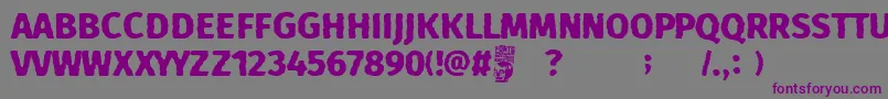 Roca de Escama-Schriftart – Violette Schriften auf grauem Hintergrund
