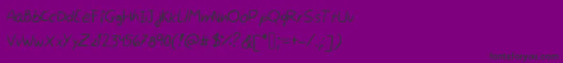 Rocchy  s handwriting Font – Black Fonts on Purple Background