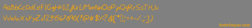 Шрифт Rocchy  s handwriting – оранжевые шрифты на сером фоне