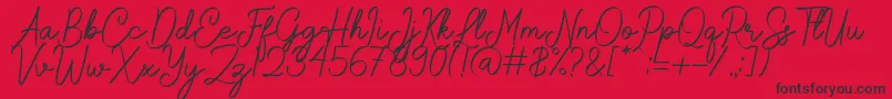 Rochella Font – Black Fonts on Red Background