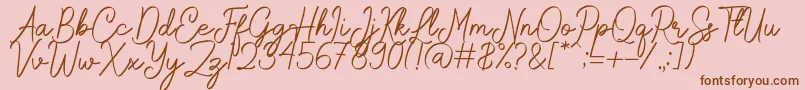 Rochella Font – Brown Fonts on Pink Background