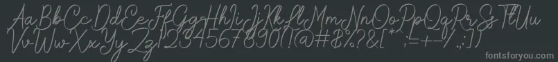 Rochella Font – Gray Fonts on Black Background