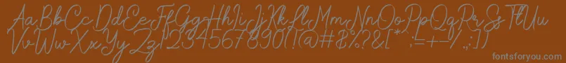 Rochella Font – Gray Fonts on Brown Background