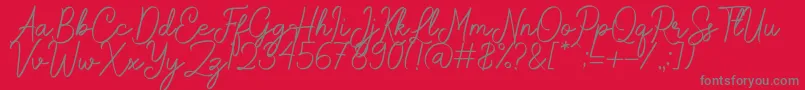 Rochella Font – Gray Fonts on Red Background